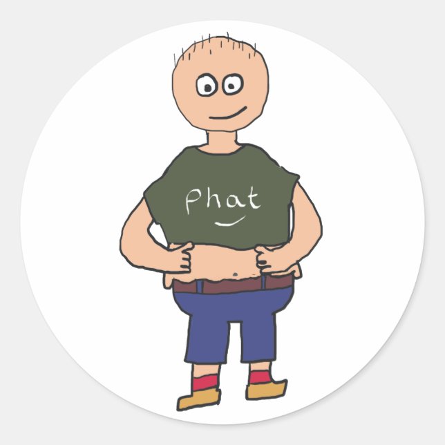 Pegatina Redonda Tipo de grasa 2 (Anverso)