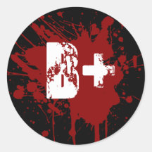 Tipo de sangre B positivo, divertido donante de va