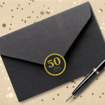 Tipografía de Purpurina de oro negro 50 cumpleaños