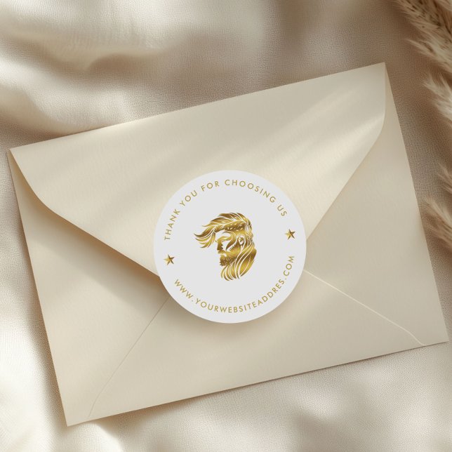 Pegatina Redonda Tipografía del Personalizado con logotipo de perso (Subido por el creador)