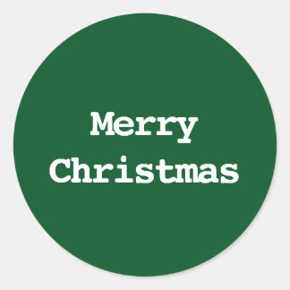 Pegatina Redonda Tipografía Feliz Navidad