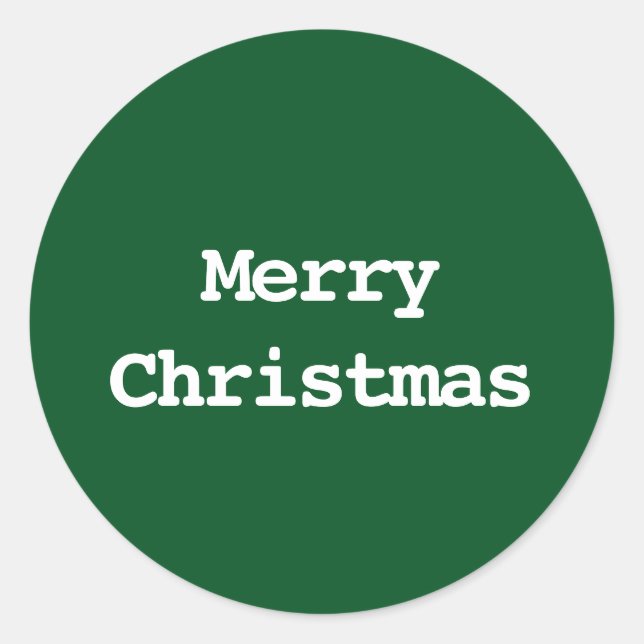 Pegatina Redonda Tipografía Feliz Navidad (Anverso)