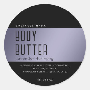 Pegatina Redonda Tipografía lujosa moderna y simple banda clásica n