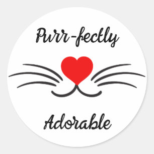 Pegatina Redonda Tipografía Puramente Adorable