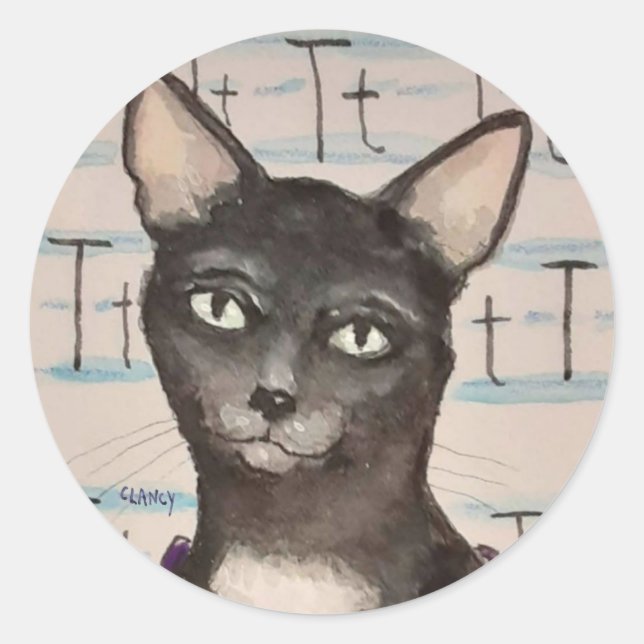 Pegatina Redonda TippyTaDa sticker (Anverso)