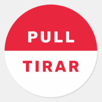 Tira bilingüe Inglés Español Red White Safety