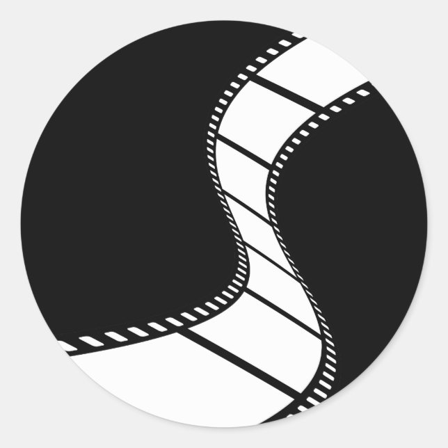 Pegatina Redonda Tira de película (Anverso)