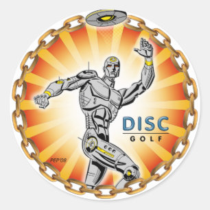 Pegatina Redonda Tirador de robots #2