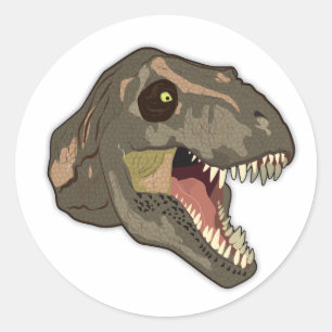 Pegatina Redonda Tirannosaurus STRIKES