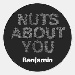 Pegatina Redonda Tiras de tu divertido amor por el humor metalizado