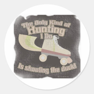 Pegatina Redonda Tire el pato