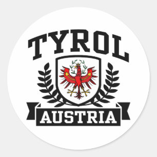 Pegatina Redonda Tirol Austria