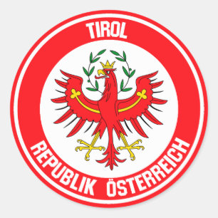 Pegatina Redonda Tirol redonda Emblema