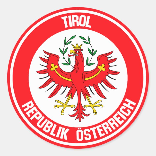 Pegatina Redonda Tirol Round Emblem (Anverso)