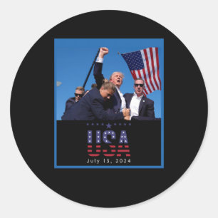Pegatina Redonda Tiroteo en Rally Trump Pennsylvania 2024