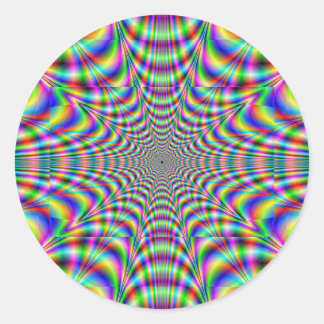 Pegatina Redonda tiroteo - ilusión óptica