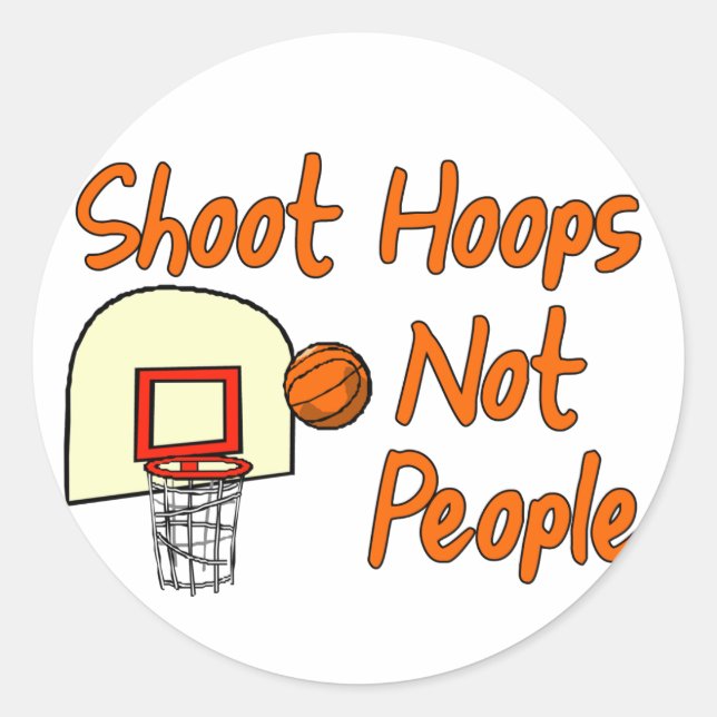 Pegatina Redonda Tiroteos no personas (Anverso)