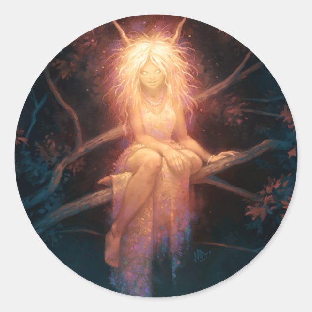 Pegatina Redonda Titania (Anverso)