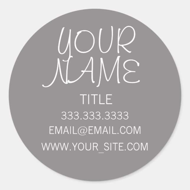 Pegatina Redonda Titanium Freehand Simple (Anverso)