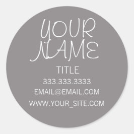 Pegatina Redonda Titanium Freehand Simple