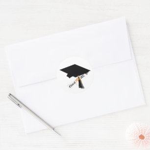 Pegatina Redonda Título de Graduación Clase de 2027 Graduación