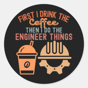 Pegatina Redonda Título de Ingeniería, Dicho de Ingeniería5