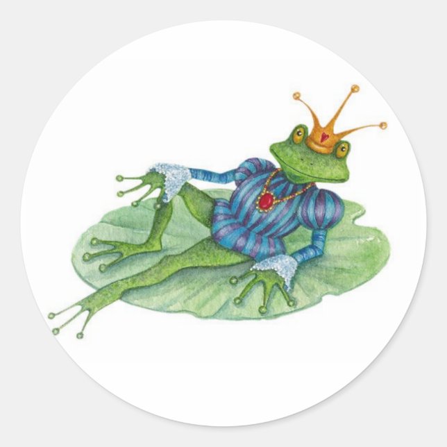 Pegatina Redonda Toad Prince (Anverso)