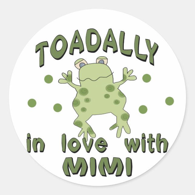 Pegatina Redonda TOADALLY Love Mimi Frog (Anverso)