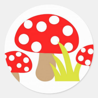 Pegatina Redonda toadstool-220227 toadstool toadstools arte lindo r