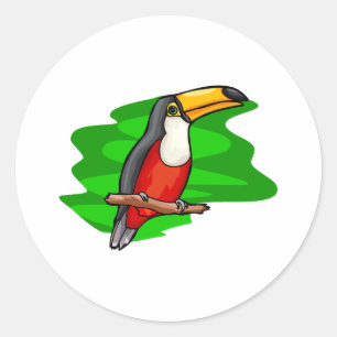 Pegatina Redonda Tobias Toucan