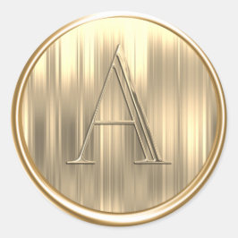 Pegatina Redonda TODAS LAS INICIALES Bandas Monográficas Gold