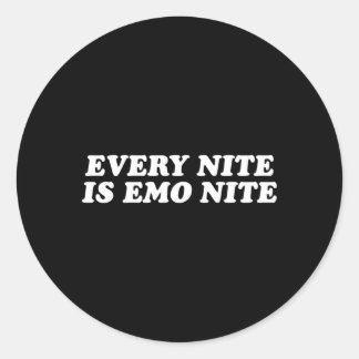 Pegatina Redonda Todas Las Noches Son Emo Nite Todas Las Noches
