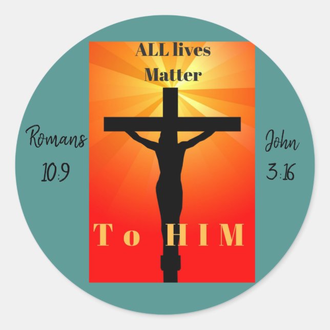 Pegatina Redonda Todas las vidas le importan (Anverso)