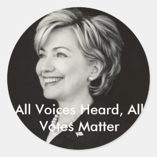 Pegatina Redonda Todas las voces escucharon, todos los votos...