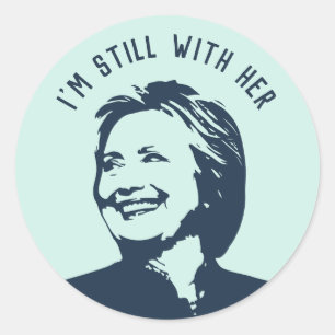 Pegatina Redonda "Todavía estoy con su" Hillary Clinton