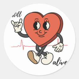 Pegatina Redonda todavía vivo