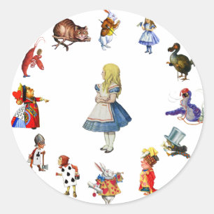 PEGATINA REDONDA TODO ALREDEDOR DE ALICE