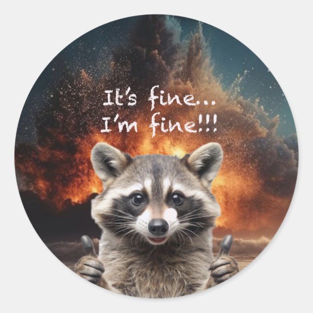 Pegatina Redonda Todo bien (Anverso)