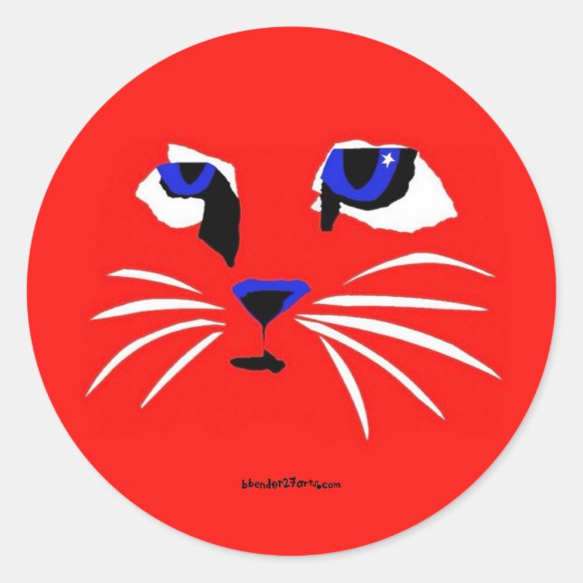 PEGATINA REDONDA TODO EL PUSSY ESTADOUNIDENSE (Anverso)