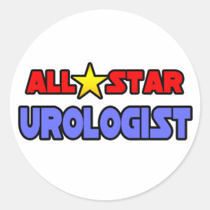 Pegatina Redonda Todo el Urología Star