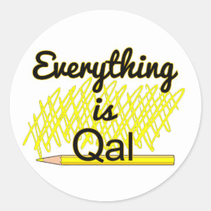 Pegatina Redonda Todo es Qal