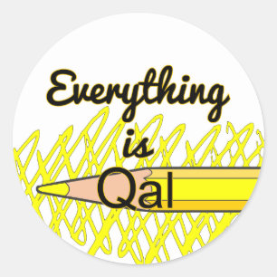 Pegatina Redonda Todo es Qal