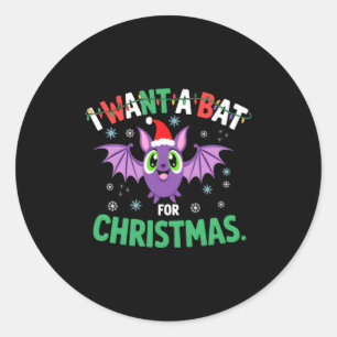 Pegatina Redonda Todo lo que quiero para Navidad es un horrible Xma