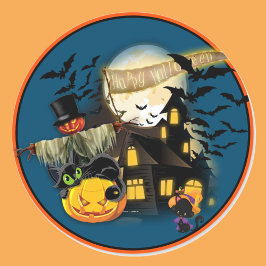 Pegatina Redonda Todo Pegatinas de Halloween conjunto de 20 vueltas