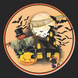 Pegatina Redonda Todo Pegatinas de Halloween conjunto de 20 vueltas