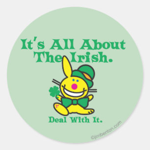 Pegatina Redonda Todo se trata del irlandés