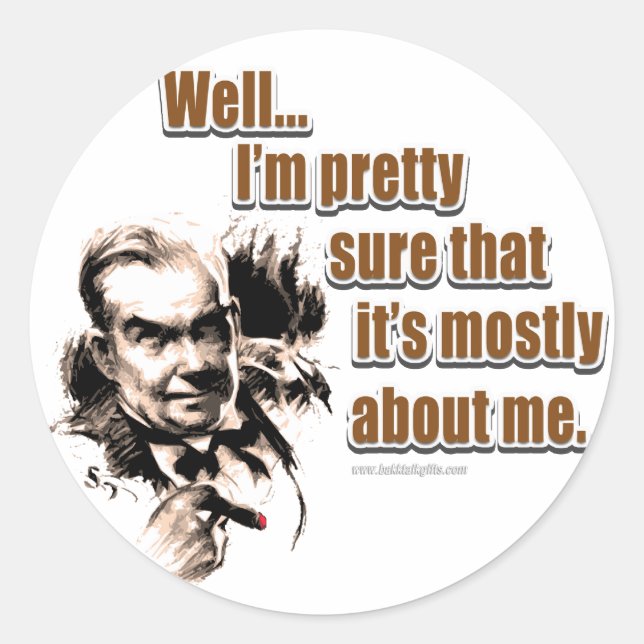 Pegatina Redonda Todo Sobre Mí... (Anverso)