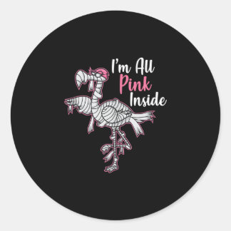 Pegatina Redonda Todo soy rosado dentro del divertido regalo de Fla