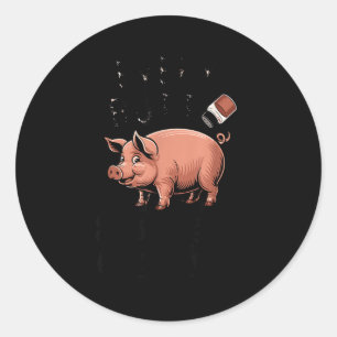 Pegatina Redonda Todo trasero merece un buen frotado - cerdo bbq ca
