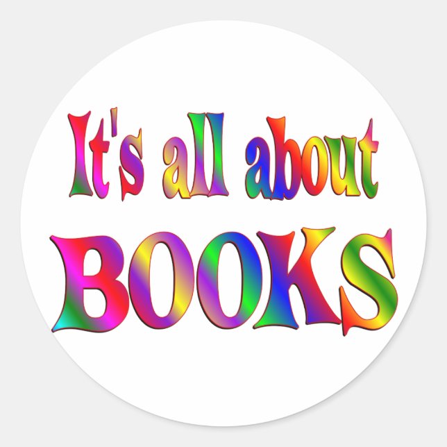 Pegatina Redonda Todos los libros (Anverso)